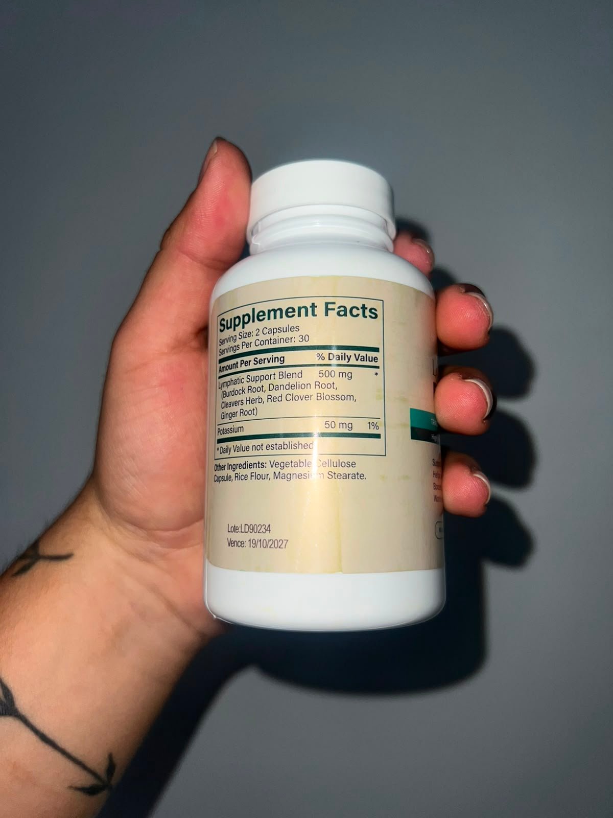 suplemento lymphatic drainage 60caps. SUPLEMENTO LYMPHATIC DRAINAGE 60caps.