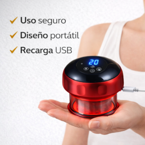 Masajeador de Ventosas con Terapia de Calor y Succión