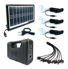 Sistema de Iluminación Solar Portátil con Bombillas LED
