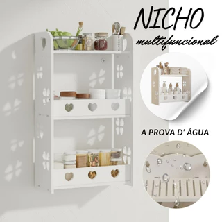 estante de baño flotante de 3 niveles blanco Estante de Baño Flotante de 3 Niveles Blanco