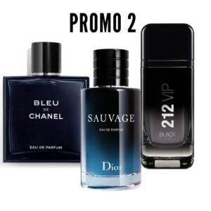 Kit Perfumes Hombre Sauvage + Bleu + VIP Black