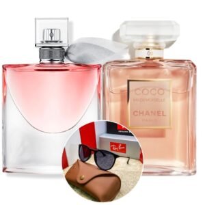 Kit Perfumes X2 + Gafas Rayban Negras