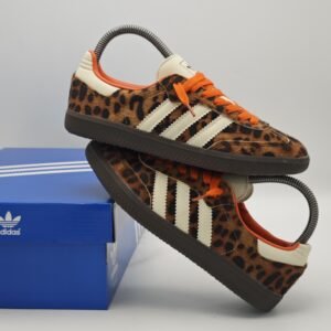 Adidas Samba Animal Print – Café / Crema / Naranja / Negro