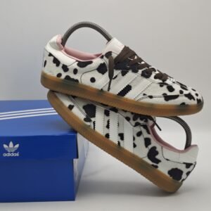 Adidas Samba Cow Print – Crema / Negro / Rosa / Caramelo
