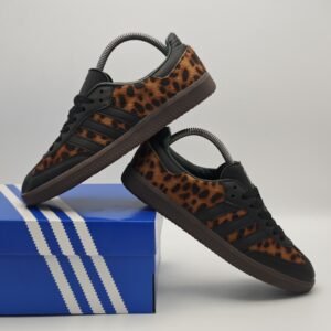 Adidas Samba Animal Print – Negro / Café Leopardo / Café Oscuro